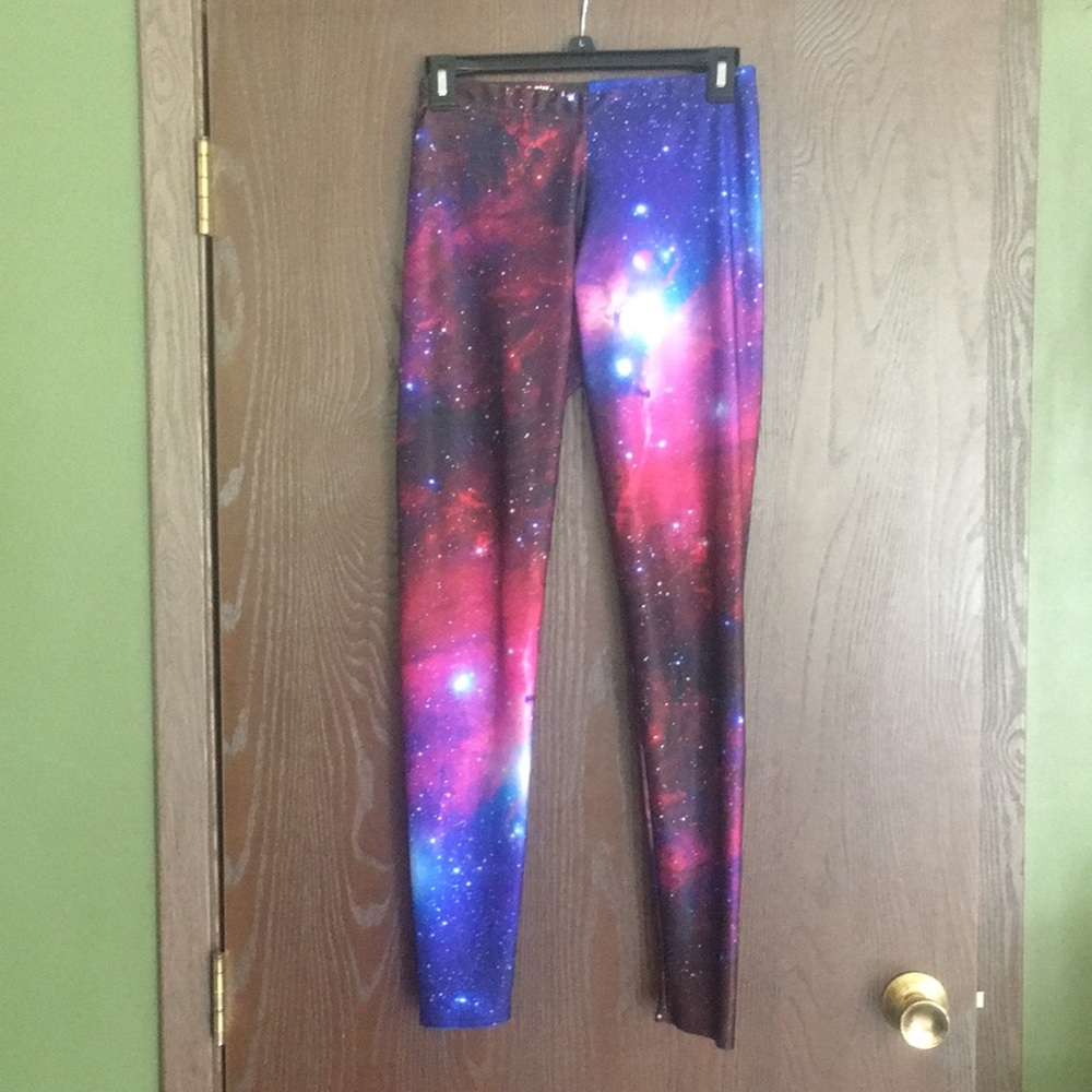 Black Milk Galaxy Purple leggings in medium